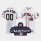 Custom Stitched Houston Astros White Alternate 2022 World Series Champions Jersey
