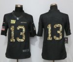 Men NFL New York Giants #13 Odell Beckham Jr Nike Anthracite Salute To Service Limited Jerseys