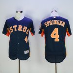 mlb houston astros #4 george springer majestic navy flexbase authentic collection player jerseys