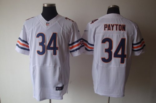 nike nfl chicago bears #34 payton elite white jersey