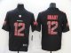 Football Tampa Bay Buccaneers #12 Tom Brady Stitched Black Impact Limited Rush Jersey