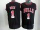 nba chicago bulls #1 rose black jerseys [limited edition]