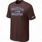 Seattle Seahawks T-shirts brown