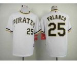 mlb pittsburgh pirates #25 polanco white jerseys [m&n]