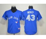 youth mlb toronto blue jays #43 dickey blue jerseys