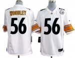 nike nfl pittsburgh steelers #56 woodley white jerseys [game]