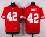 nike san francisco 49ers #42 lott red elite jerseys