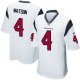 Men's NFL Houston Texans #4 Deshaun Watson Nike White 2017 Draft Pick Game Jersey