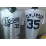 mlb detroit tigers #35 justin verlander white jerseys