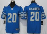 Men's NFL Detroit Lions #20 Barry Sanders Nike Blue 2017 Vapor Untouchable Limited Jersey