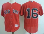 Men MLB Boston Red Sox #16 Andrew Benintendi Majestic Red FlexBase Authentic Collection Jerseys