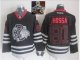 NHL Chicago Blackhawks #81 Marian Hossa Black Ice Jersey Skull L