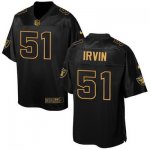 Men's Nike Oakland Raiders #51 Bruce Irvin Elite Black Pro Line Gold Collection NFL Jersey