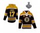 nhl boston bruins #17 lucic black-yellow [pullover hooded sweats