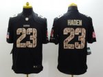 nike nfl cleveland browns #23 haden black salute to service jers