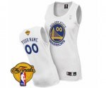 Women's Adidas Golden State Warriors Customized Authentic White Home 2017 The Finals Patch NBA Jersey
