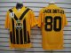 nike nfl pittsburgh steelers #80 butler throwback yellow and bla