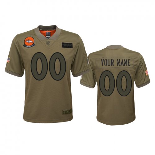 Youth Denver Broncos Custom Camo 2019 Salute to Service Game Jersey