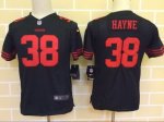 youth nike san francisco 49ers #38 hayne black orange number jer