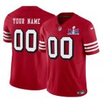San Francisco 49ers Active Player Custom New Red 2024 F.U.S.E. Super Bowl LVIII Patch Vapor Untouchable Limited Football Stitched Jersey