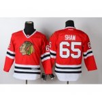 youth nhl chicago blackhawks #65 shaw red jerseys