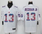 Men NFL New York Giants #13 Odell Beckham Jr Nike White Strobe Jerseys