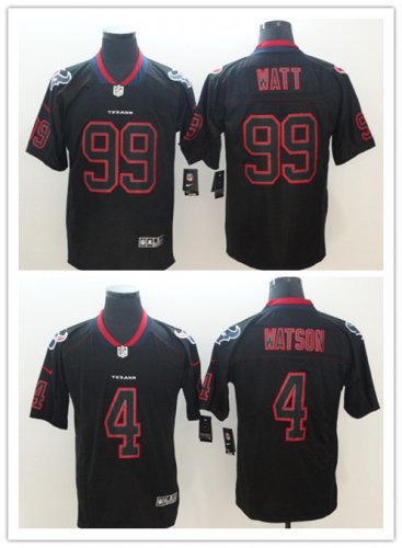 Football Houston Texans Stitched Black Lights Out Rush Limited Jersey