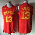nba pacers hickory #13 george swingman red jerseys