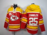 nike nfl kansas city chiefs #25 charles yellow-red [pullover hoo