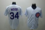 Baseball Jerseys chicago cubs #34 wood white(blue strip)