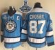 Men Pittsburgh Penguins #87 Sidney Crosby Blue Alternate CCM Throwback 2017 Stanley Cup Finals Champions Stitched NHL Jersey
