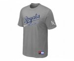 MLB Kansas City Royals L.Grey Nike Short Sleeve Practice T-Shirt
