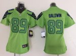nike women nfl seattle seahawks #89 baldwin green jerseys