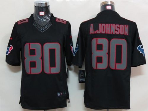 nike nfl houston texans #80 a.johnson black jerseys [nike limite