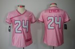 nike women nfl seattle seahawks #24 marshawn lynch pink [2012 ni