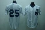 Baseball Jerseys new york yankees #25 teixeira white(gms the bos