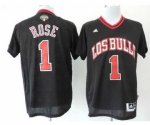 nba chicago bulls #1 rose black jerseys [2014 new]