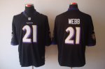 nike nfl baltimore ravens #21 webb black jerseys [nike limited]