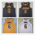 New Basketball Los Angeles Lakers #6 LeBron James Swingman Jersey