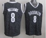 nba brooklyn nets #8 williams black leopard print [2014 new]
