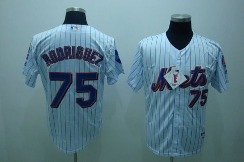 Baseball Jerseys new york mets #75 rodriguez white(blue strip)