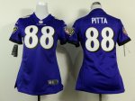 nike women nfl baltimore ravens #88 pitta purple jerseys