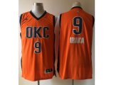 NBA Oklahoma City Thunder #9 Serge Ibaka Orange Jerseys