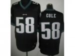 nike nfl philadelphia eagles #58 cole elite black jerseys