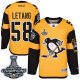 Men Pittsburgh Penguins #58 Kris Letang Gold 2017 Stadium Series Stanley Cup Finals Champions Stitched NHL Jersey