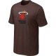nba miami heat big & tall primary logo Brown T-Shirt