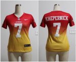 nike women nfl san francisco 49ers #7 kaepernick red-yellow [eli