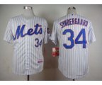 mlb jerseys new york mets #34 syndergaard white(blue strip)[synd