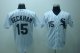 Baseball Jerseys chicago white sox #15 beckham white(black strip