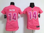 nike women nfl cincinnati bengals #14 dalton pink jerseys